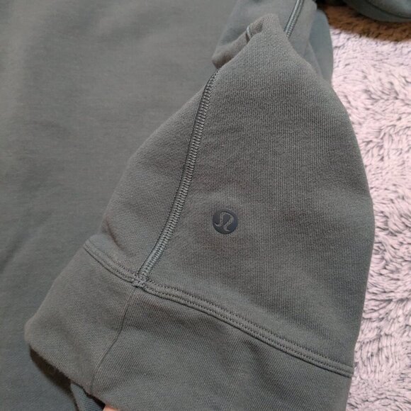 Lululemon Green Crew Sweatshirt Pullover Sweater Just Pleat it Size 10 - Picture 4 of 6